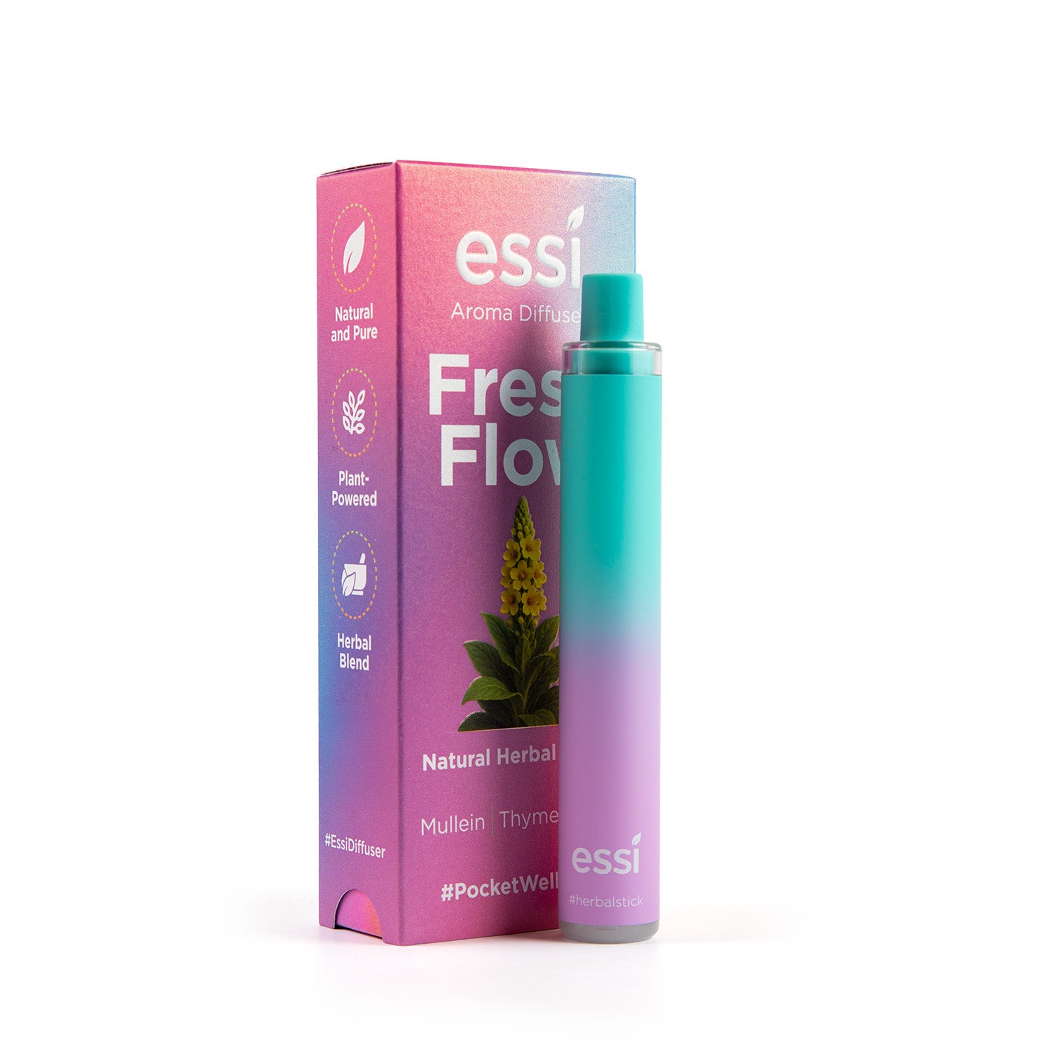Essi Fresh Flow essential oil pen and packaging on a white background